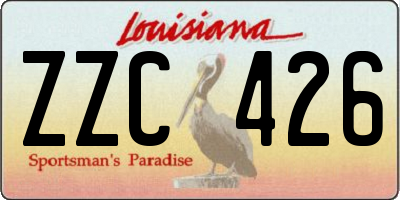 LA license plate ZZC426