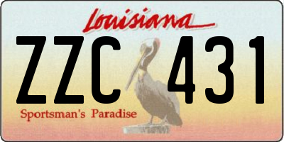 LA license plate ZZC431