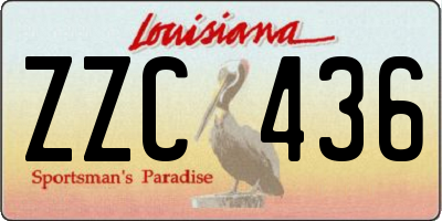 LA license plate ZZC436