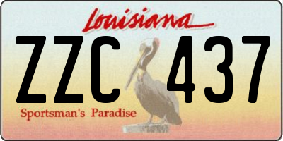 LA license plate ZZC437