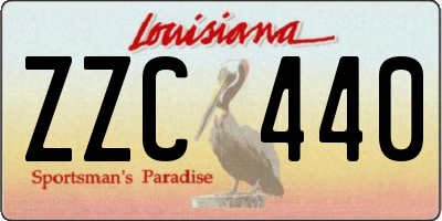 LA license plate ZZC440