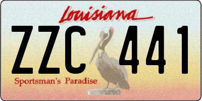 LA license plate ZZC441