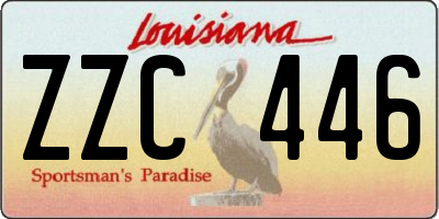 LA license plate ZZC446