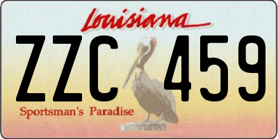 LA license plate ZZC459