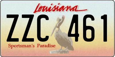 LA license plate ZZC461