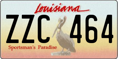 LA license plate ZZC464