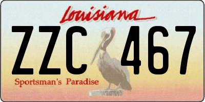 LA license plate ZZC467