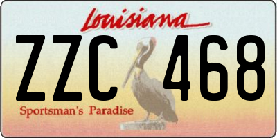 LA license plate ZZC468