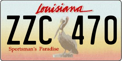 LA license plate ZZC470