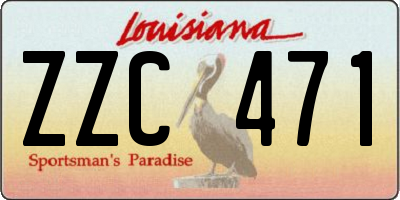 LA license plate ZZC471