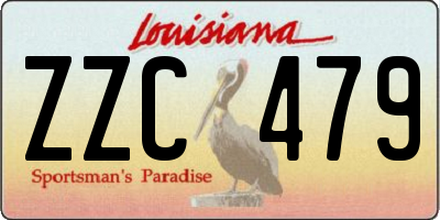 LA license plate ZZC479