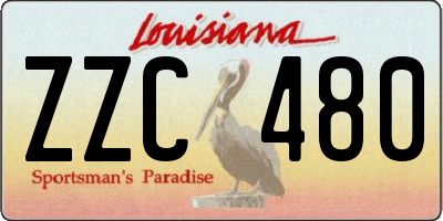 LA license plate ZZC480