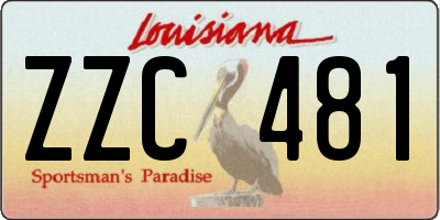 LA license plate ZZC481