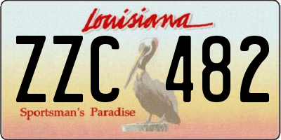 LA license plate ZZC482