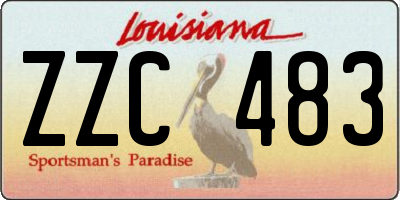 LA license plate ZZC483