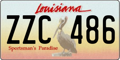 LA license plate ZZC486