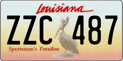 LA license plate ZZC487