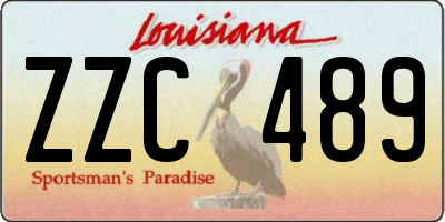 LA license plate ZZC489