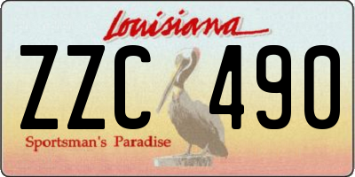 LA license plate ZZC490