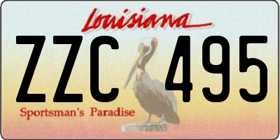 LA license plate ZZC495