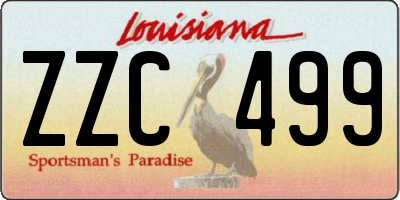 LA license plate ZZC499