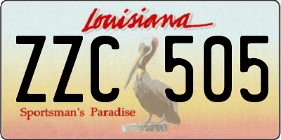 LA license plate ZZC505