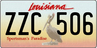 LA license plate ZZC506