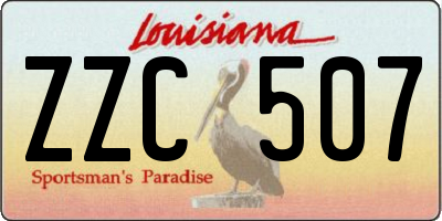 LA license plate ZZC507