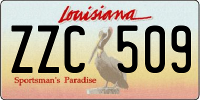 LA license plate ZZC509