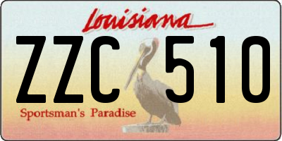 LA license plate ZZC510