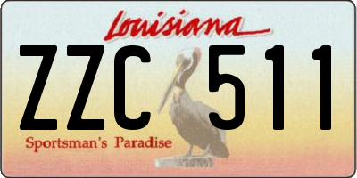 LA license plate ZZC511