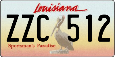 LA license plate ZZC512