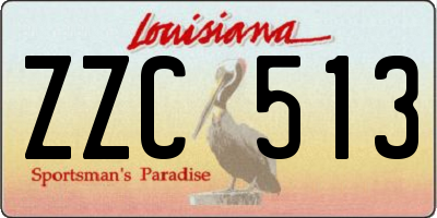 LA license plate ZZC513