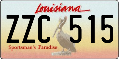 LA license plate ZZC515