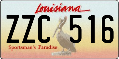 LA license plate ZZC516