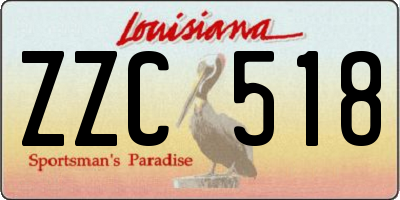 LA license plate ZZC518