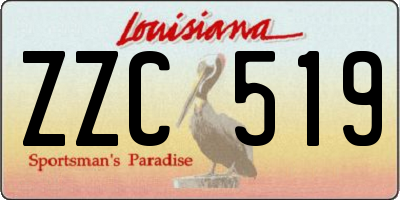 LA license plate ZZC519