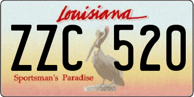 LA license plate ZZC520