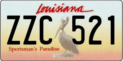 LA license plate ZZC521