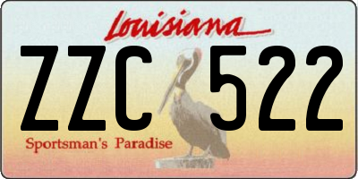 LA license plate ZZC522