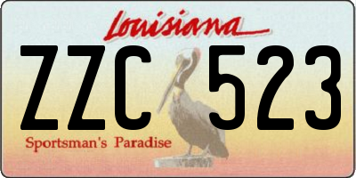 LA license plate ZZC523