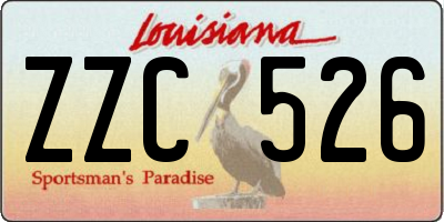 LA license plate ZZC526