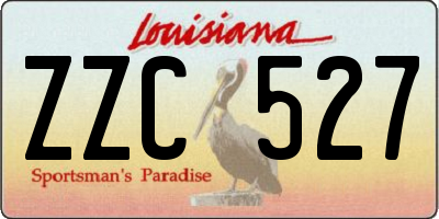 LA license plate ZZC527