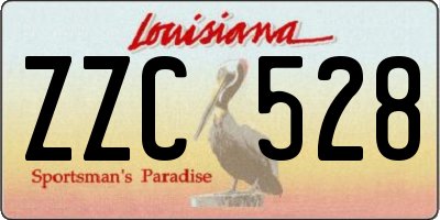 LA license plate ZZC528