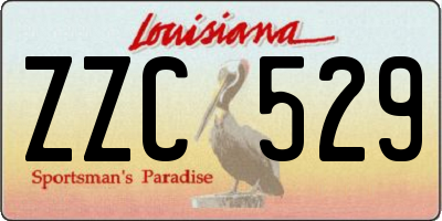 LA license plate ZZC529