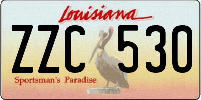 LA license plate ZZC530