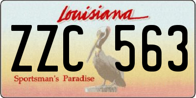 LA license plate ZZC563