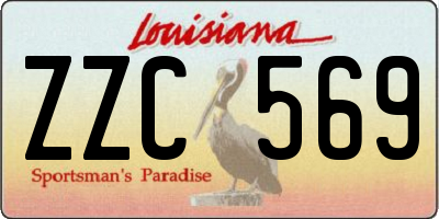 LA license plate ZZC569