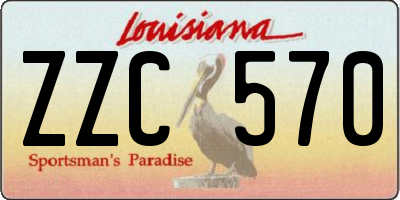 LA license plate ZZC570