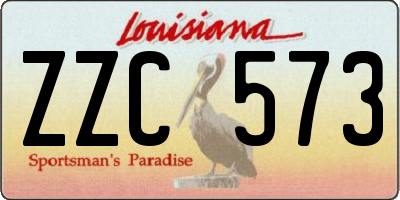 LA license plate ZZC573